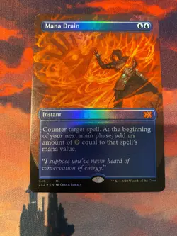 MTG Double Masters 2022 Mana Drain Borderless Foil - Image 1