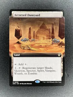 MTG Accursed Duneyard R 0036 Extended Art Regular DRC NM - Image 1