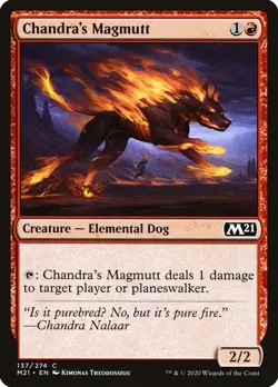 Magic the Gathering (mtg): M21: Chandra's Magmutt (x 4) NM - Image 1