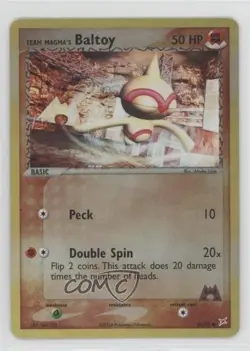 Team Magma's Baltoy Reverse Foil Pokemon EX Magma vs Aqua #60 2004 - Image 1