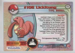 Lickitung Topps Pokemon TV Animation Edition Series 2 #108 2000 - Image 2