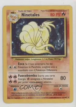 Ninetales Holo Italian Pokemon Base Set #12 1999 - Image 1