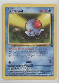 Tentacool Pokemon Fossil #56 1999 - Image 1