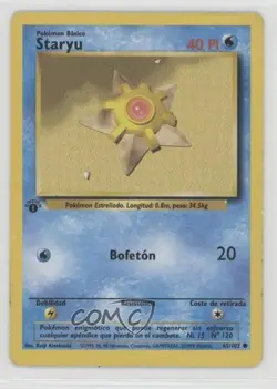 Staryu Spanish 1st Ed. Pokemon Base Set #65 1999 - Image 1