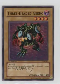 Three-Headed Geedo 1st Ed. YuGiOh Pharaoh's Servant #PSV-002 2002 - Image 1