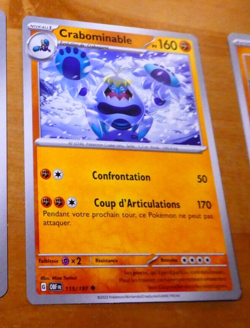 POKEMON FLAMMES OBSIDIENNES CARD CARTE CRABOMINABLE 115/197 FR OBF JCC NM 2023 - Image 1