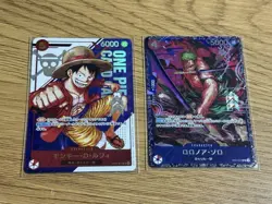 One Piece Card Game Monkey D. Luffy Roronoa Zoro ST21-014 ST21-015 Flagship r# - Image 1