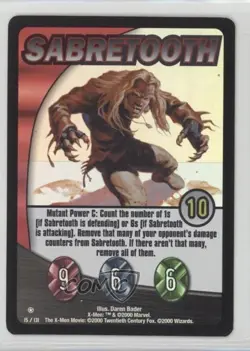 2000 The X-Men Movie Trading Card Game Sabretooth #15 - Image 1
