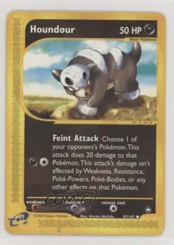 Houndour Pokemon e-Card Series Aquapolis #87 2002 - Image 1
