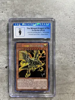 Yugioh Card The Winged Dragon Of Ra Prismstic Secret CGC 9, TN19-EN009 2019 (1) - Image 1