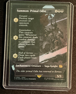 MTG Final Fantasy - Summon: Primal Odin - 0365 - Borderless Foil - Near Mint - Image 1