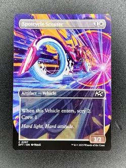 Spotcycle Scouter 0297 Borderless Regular Aetherdrift MTG Magic The Gathering - Image 1