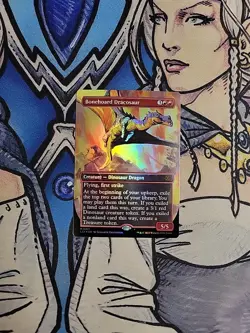 1x Bonehoard Dracosaur Borderless FOIL - NM/M LCI MTG Magic - Image 1