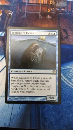 1 X MTG Scourge of Fleets Journey into Nyx Regular Rare - Image 1