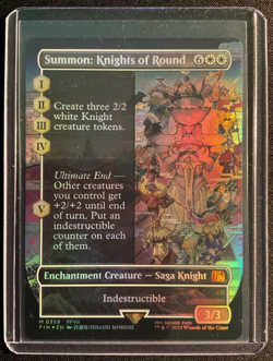 MTG Final Fantasy - Summon: Knights of Round - 0359 -Borderless Foil -Near Mint - Image 1