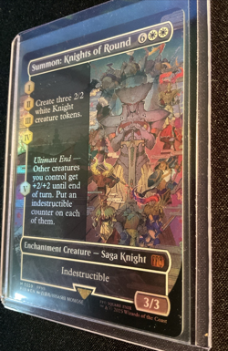 MTG Final Fantasy - Summon: Knights of Round - 0359 -Borderless Foil -Near Mint - Image 3