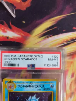 Pokemon Card Giovannis Gyarados Garados Gym Challenge Holo 1998 Japanese PSA 8 - Image 4