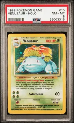 1999 Pokemon Base Set 15/102 Venusaur Holo PSA 9 - Image 1