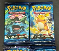Pokemon TCG 2016 XY Evolutions Booster Pack Lot 4 Artworks Factory Sealed - Image 2