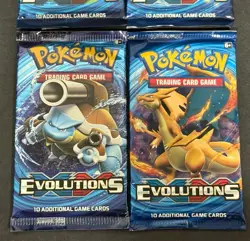 Pokemon TCG 2016 XY Evolutions Booster Pack Lot 4 Artworks Factory Sealed - Image 3
