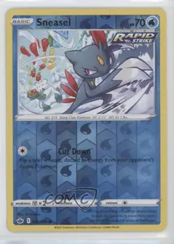 Sneasel Reverse Foil Pokemon Sword & Shield Chilling Reign #030 - Image 1