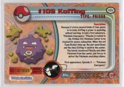 Koffing Topps Pokemon TV Animation Edition Series 2 #109 2000 - Image 2