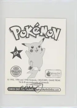 Muk Merlin Pokemon Album Stickers Silver Prism #S14 1999 - Image 2