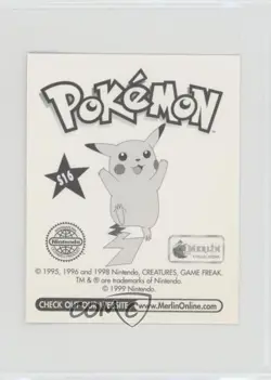Exeggcutor Merlin Pokemon Album Stickers Silver Prism #S16 1999 - Image 2