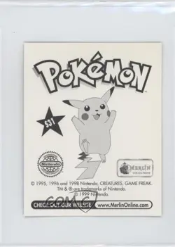 Gary Oak Merlin Pokemon Album Stickers Silver Prism #S31 1999 - Image 2