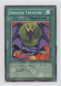 Dragon Treasure YuGiOh Legend of Blue Eyes White #LOB-092 2002 - Image 1
