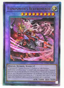 Yugioh Asian-English Fiendsmith's Rextremende SUDA-AE037 Ultimate Rare - Image 1