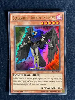 Yugioh! 1x Blackwing - Sirocco the Dawn LC5D-EN112 Ultra Rare 1st Edition M/NM! - Image 1