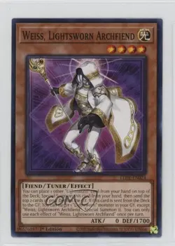 Weiss Lightsworn Archfiend 1st Ed. YuGiOh Legacy of Destruction #LEDE-EN024 - Image 1