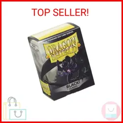Dragon Shield Standard Size- Classic Black 100 CT - MTG card sleeves are Smooth - Image 1