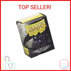 Dragon Shield Standard Size- Classic Black 100 CT - MTG card sleeves are Smooth - Image 3