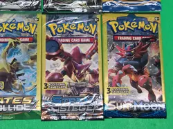 New Pokemon TCG Sun & Moon And XY 3 Card Booster Packs Assorted Lot X8 Sealed - Image 5