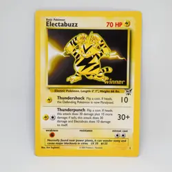 Pokemon Card Electabuzz 1 JUMBO Winner Best of Game Promo NM! - Image 1