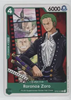 2022 One Piece Card Game: Paramount War OP02 Roronoa Zoro #OP02-043 - Image 1