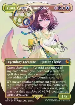 Yuna, Grand Summoner Surge Foil Showcase Final Fantasy MTG NM - Image 1