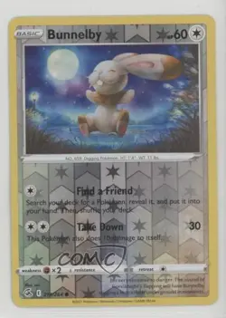 Bunnelby Reverse Foil Pokemon Sword & Shield Fusion Strike #214 - Image 1