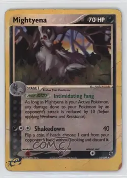Mightyena Reverse Foil Pokemon EX Ruby & Sapphire #10 2003 - Image 1