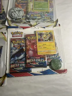 4x Pokemon 3 Booster Pack Blister Sword & Shield Astral/Silver/Brilliant/Battle - Image 3