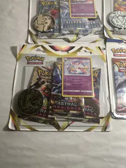 4x Pokemon 3 Booster Pack Blister Sword & Shield Astral/Silver/Brilliant/Battle - Image 4
