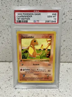 1999 POKEMON 1ST EDITION CHARMANDER Psa 10 - Image 1