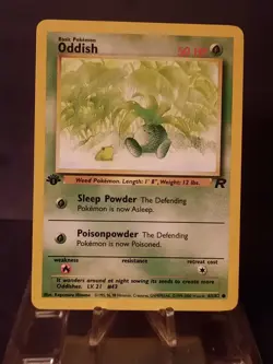 Oddish Pokemon TCG Team Rocket First 1st Edition Common Card #63/82 NM-M - Image 1
