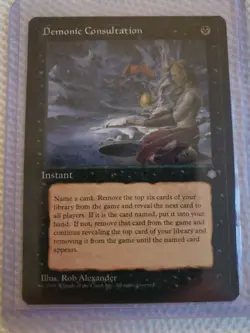 MTG Magic The Gathering Ice Age Demonic Consultation MINT - Image 1