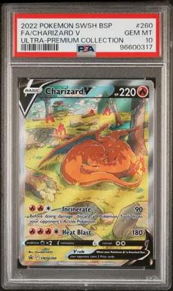Pokemon SWSH BSP Ultra Premium Coll Charizard V Full Art Promo SWSH260 PSA 10 - Image 1