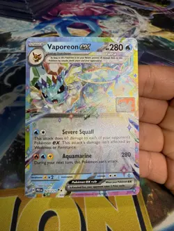 Play! Pokemon Prize Pack Series 7 Prismatic Evolutions 023/131 Vaporeon ex - Image 5