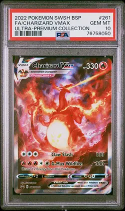Pokemon SWSH Ultra Premium Coll Charizard VMAX Full Art Promo SWSH261 PSA 10 - Image 1