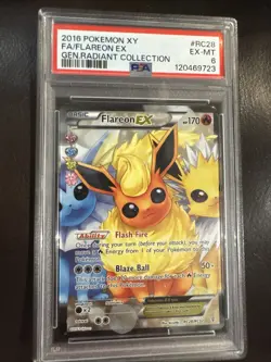 2016 POKEMON GENERATIONS RADIANT COLLECTION FA/ FLAREON EX #RC28 PSA 6 EX - MT - Image 2
